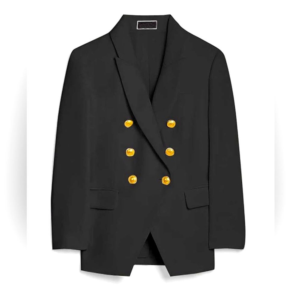 Black Blazer for Women Casual Long Sleeve Ruched Jacket- never worn